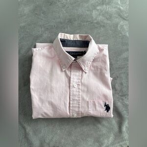U.S. Polo Assn Pink Button Down Shirt Short Sleeve Size S